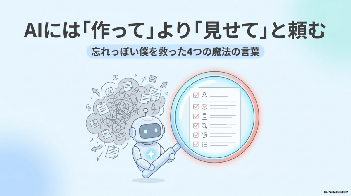 AIには「作って」より「見せて」と頼む