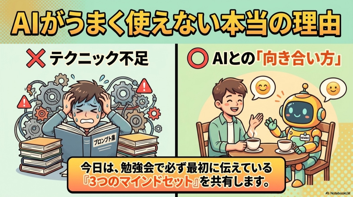 AIがうまく使えない本当の理由：テクニック不足ではなくAIとの向き合い方