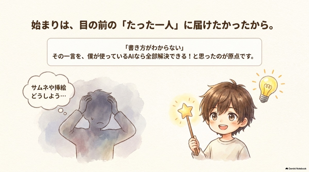 目の前のたった一人に届けたかった