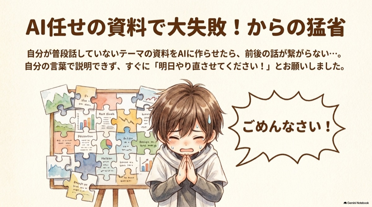 AI任せの資料で失敗した日