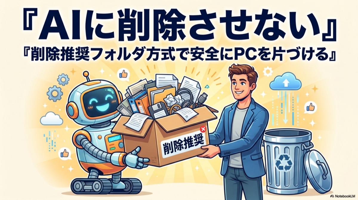 AIに削除させない。削除推奨フォルダ方式で安全にPCを片づける
