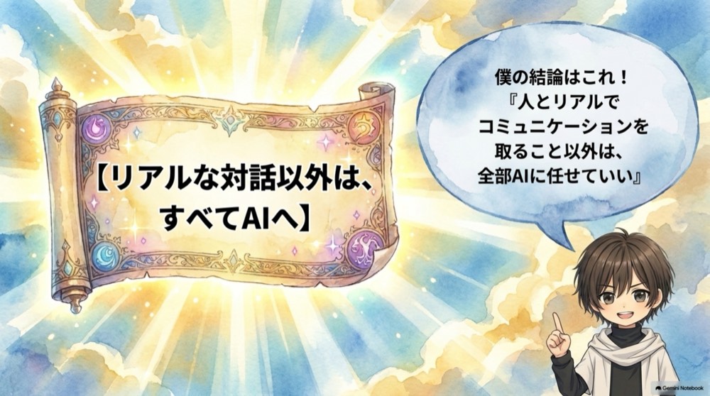 リアルな対話以外は、すべてAIへ