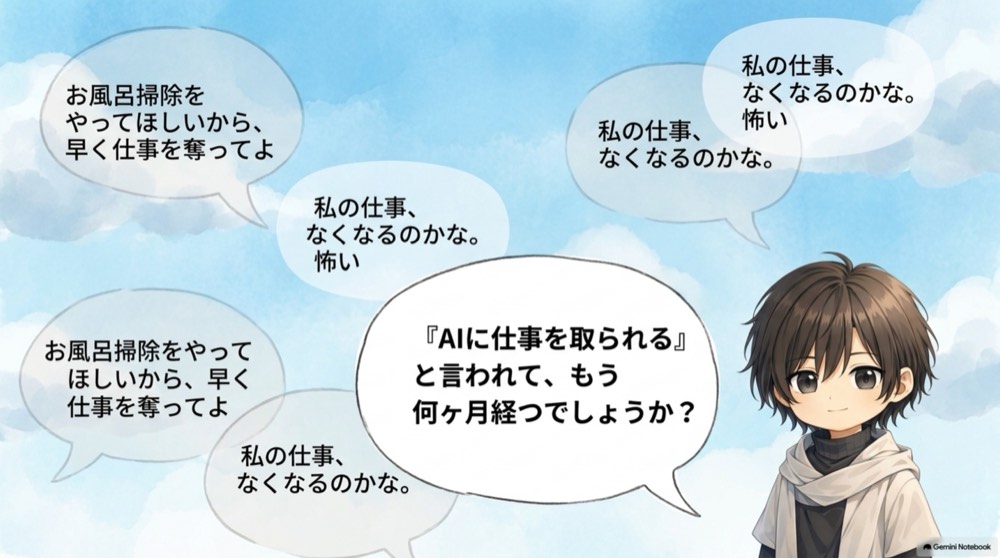 「AIに仕事を取られる」という声が飛び交う空